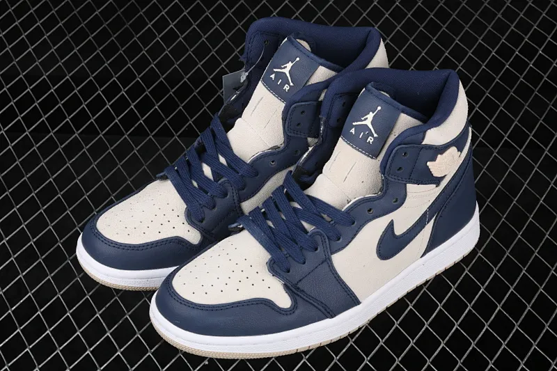 All categories Air Jordan Jordan series basketball shoes Air Jordan 1 High Air Jordan 1 Retro Premium AJ1 Joe 1 khaki blue frosted basketball shoes AQ9131-401